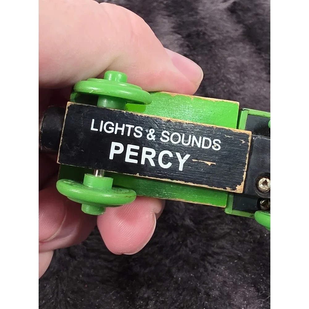 Thomas & Friends Wooden Railway Lights & Sounds Percy Green Engine No. 6 Toy